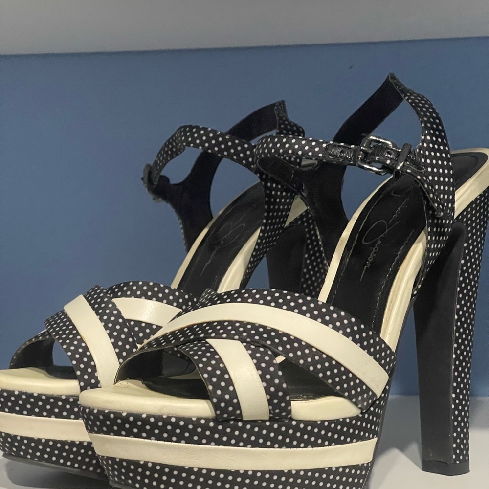 Jessica Simpson Polka Dot Platform Sandals